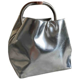 Prada silver leather handbag