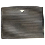 Rochas black leather clutch bag