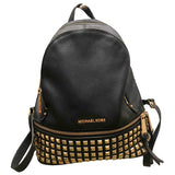 Michael Kors rhea black leather backpacks