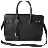 Saint Laurent sac de jour black leather handbag