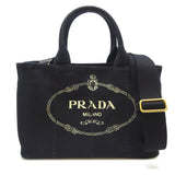 Prada black cloth handbag