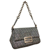 Fendi mamma baguette  brown cloth handbag