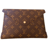 Louis Vuitton kirigami brown cloth clutch bag
