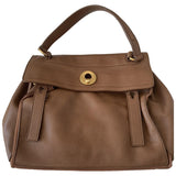 Yves Saint Laurent muse two camel leather handbag