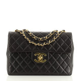 Chanel timeless/classique black leather handbag