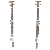 Chanel cc gold metal earrings