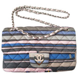 Chanel timeless/classique pink cloth handbag