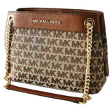 Michael Kors jet set brown cloth handbag