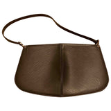 Louis Vuitton demi lune  black leather clutch bag