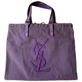 Yves Saint Laurent purple cloth handbag