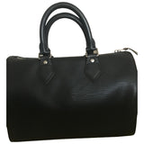 Louis Vuitton speedy black leather handbag
