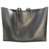 Saint Laurent shopping black leather handbag