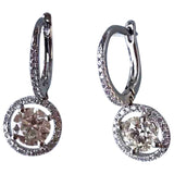 De Beers silver platinum earrings