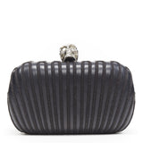 Alexander Mcqueen skull black leather clutch bag