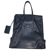 Balenciaga city blue leather handbag