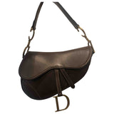 Dior saddle khaki leather handbag