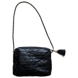 Chanel camera black leather handbag