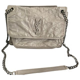 Saint Laurent niki grey leather handbag