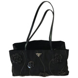 Prada black cloth handbag