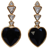 Yves Saint Laurent black metal earrings