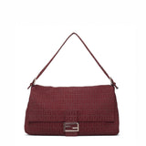 Fendi baguette red cloth handbag