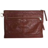 Balenciaga burgundy leather case