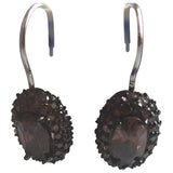 Unknown purple silver earrings