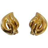 Dior gourmette gold metal earrings