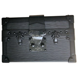 Louis Vuitton petit malle black leather clutch bag