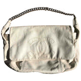 Chanel ecru leather handbag
