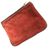 Balmain For H&m red suede clutch bag