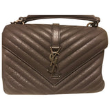 Saint Laurent collége monogramme grey leather handbag
