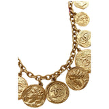 Chanel cc gold metal necklaces