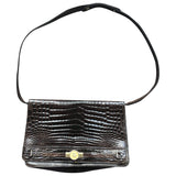 Dior brown crocodile handbag