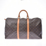 Louis Vuitton keepall brown cloth travel bag