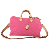 Louis Vuitton speedy bandoulière pink denim - jeans handbag