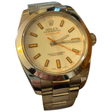 Rolex milgauss white steel watch
