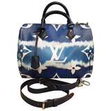 Louis Vuitton speedy bandoulière blue cloth handbag