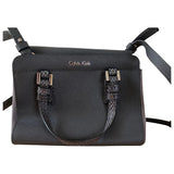 Calvin Klein grey leather handbag