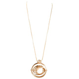 Max Mara gold metal necklaces