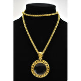 Chanel cc gold gold plated long necklaces