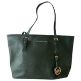 Michael Kors jet set green fur handbag