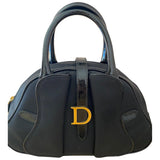 Dior saddle bowler black synthetic handbag