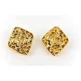 Chanel cc gold gold plated earrings
