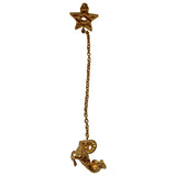 Dior gold gold and steel earrings