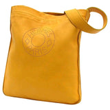 Hermès clou de selle yellow leather handbag