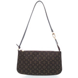Louis Vuitton pochette accessoire brown cloth clutch bag