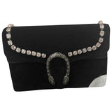 Gucci dionysus black velvet clutch bag