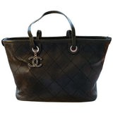 Chanel black leather handbag