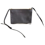 Celine trio navy leather handbag